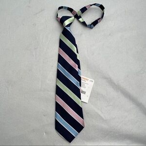 Gymboree boys navy/multi striped tie NWT